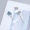 白雲藍雨蝴蝶結×不對稱三角耳夾-第4張
