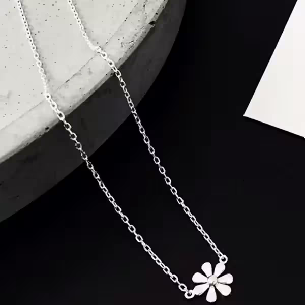 鋼飾×小雛菊×鎖骨項鍊×鋼色-第3張