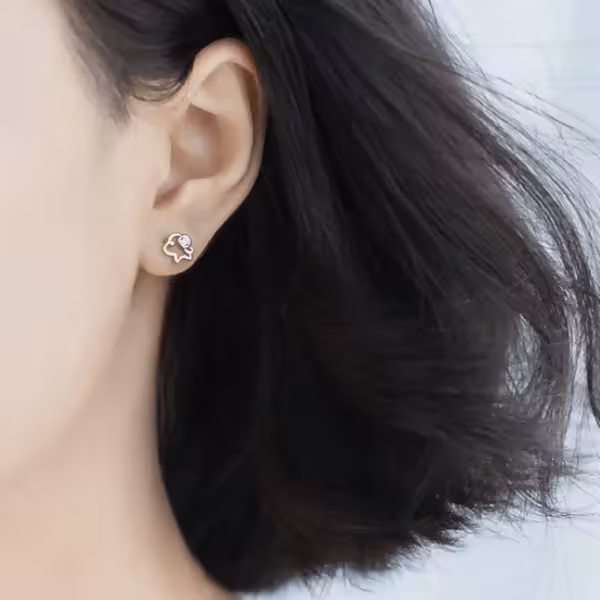 925銀針×晶鑽小狗狗×耳針-第4張
