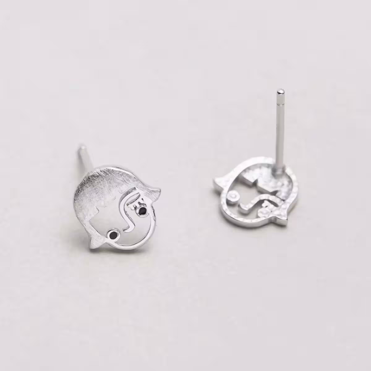 925銀針×小女孩逗趣的臉×耳針-第4張