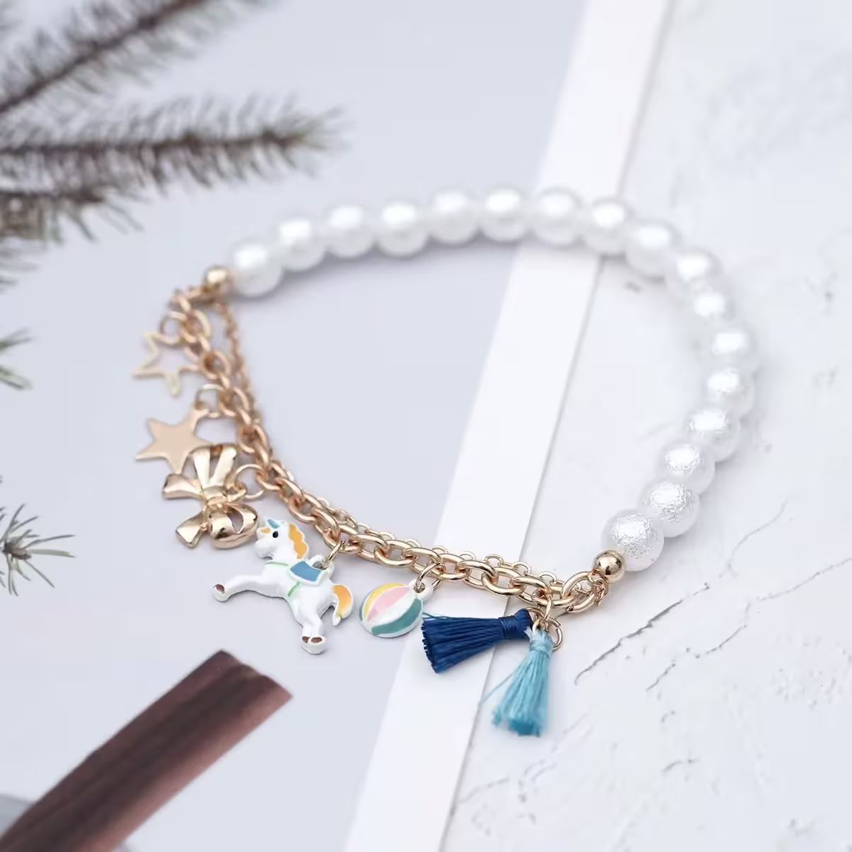 夢幻獨角獸磨砂珍珠×手鍊-第3張