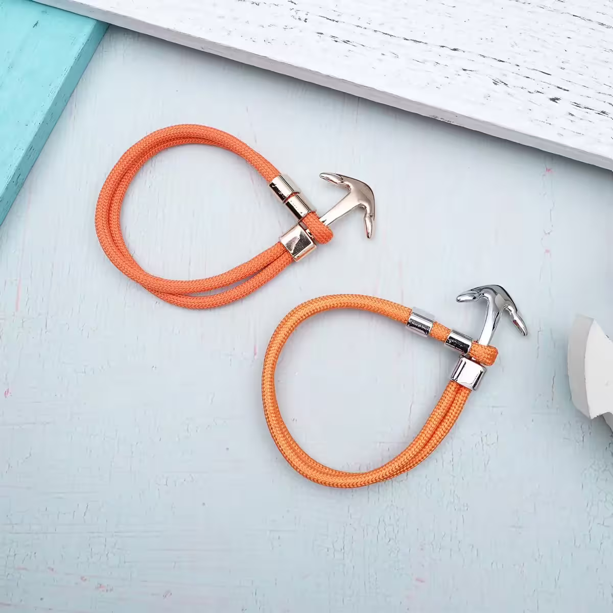 亮橘布繩船錨×手鍊×共二色-第1張