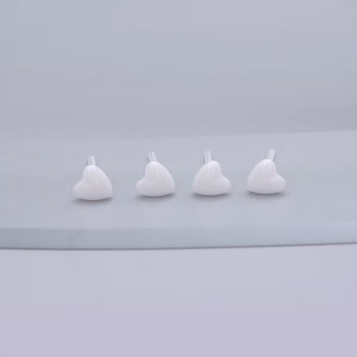 小愛心×陶瓷×養耳棒×二套件耳環組×白色-第2張