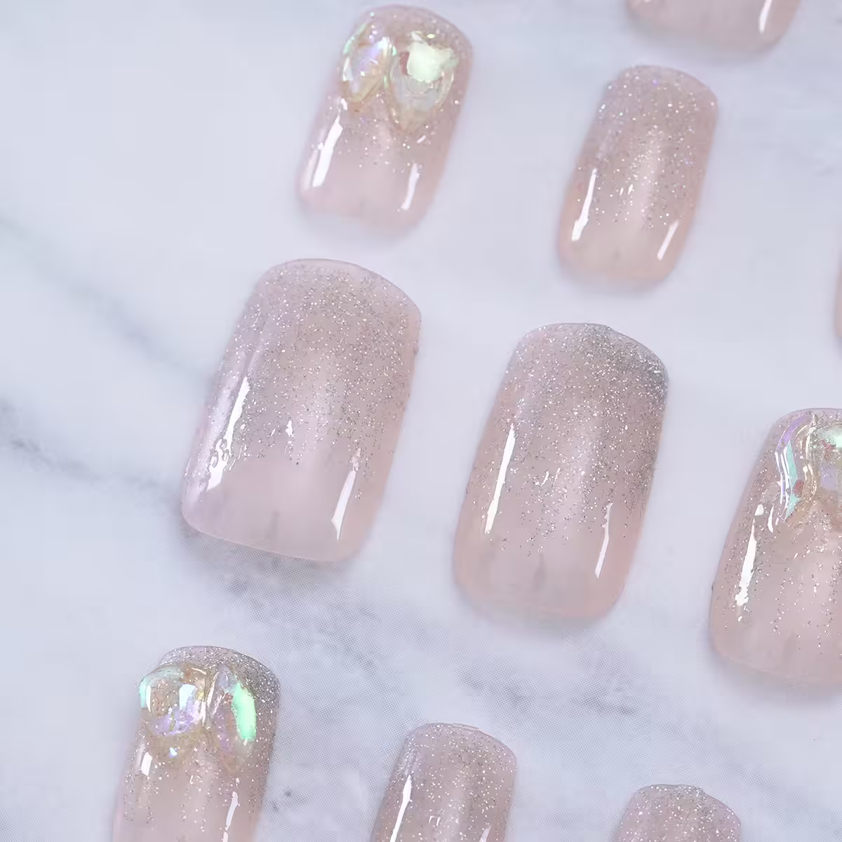 銀蔥爆閃晶體亮面×穿戴式手指甲片×二十四入-第5張