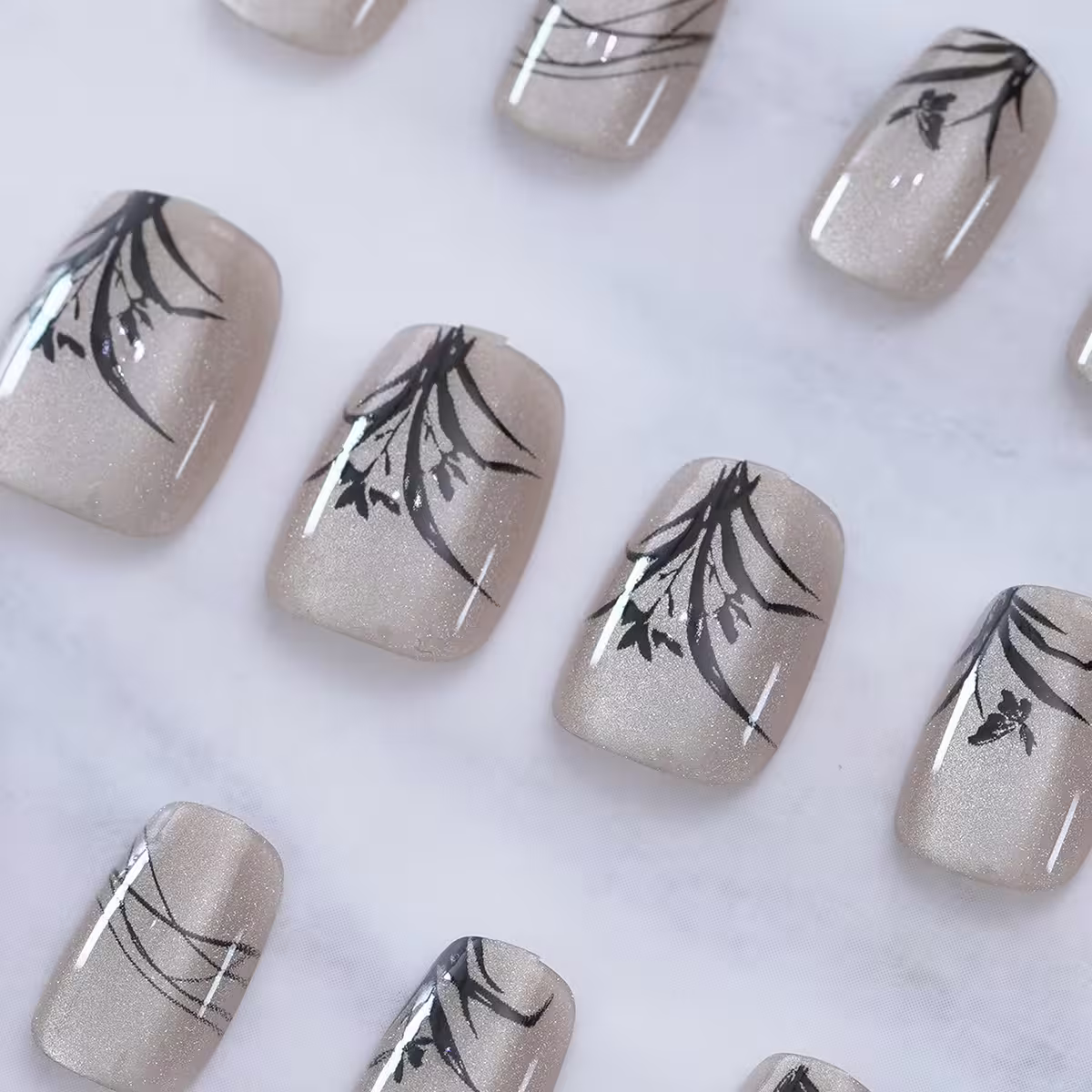 貓眼清風蘭影亮面×穿戴式手指甲片×二十四入-第3張