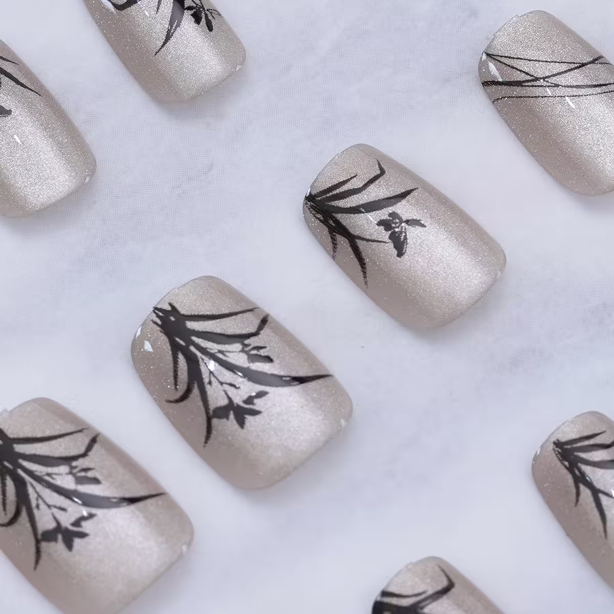 貓眼清風蘭影亮面×穿戴式手指甲片×二十四入-第4張