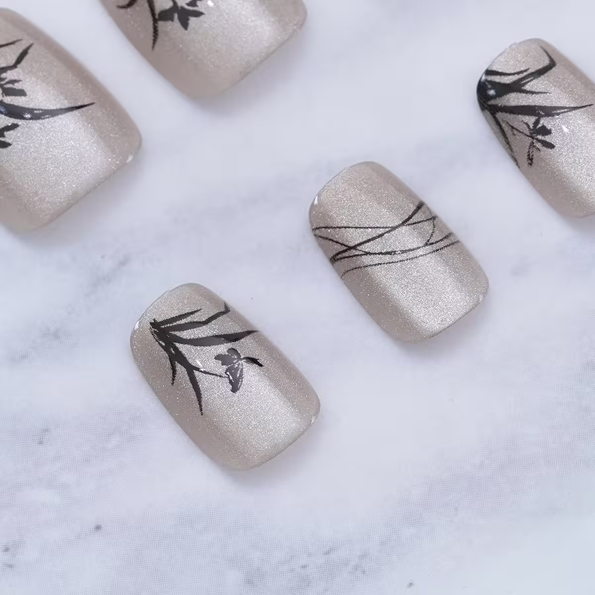 貓眼清風蘭影亮面×穿戴式手指甲片×二十四入-第5張