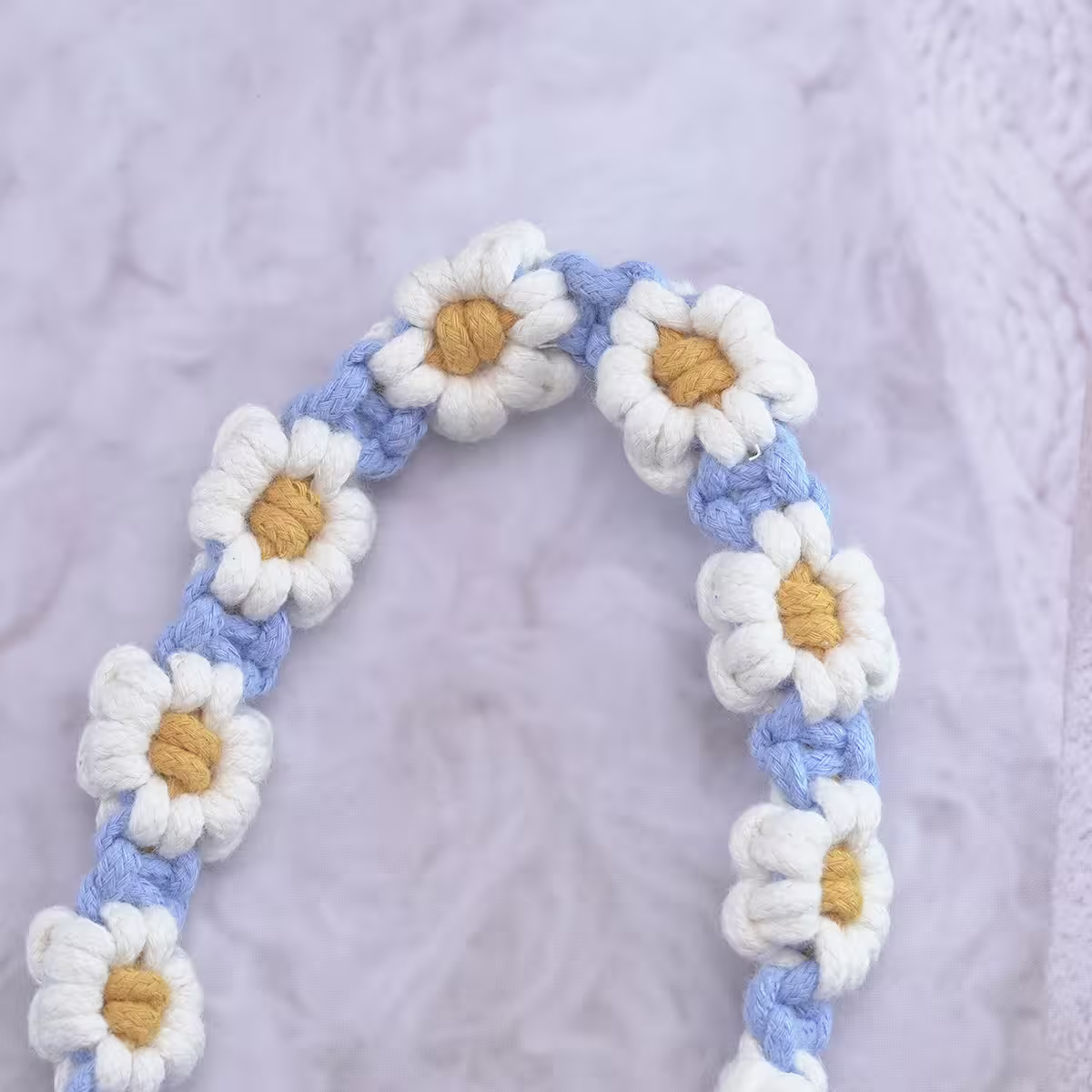 小雛菊編織×飲料杯繩×藍色-第2張