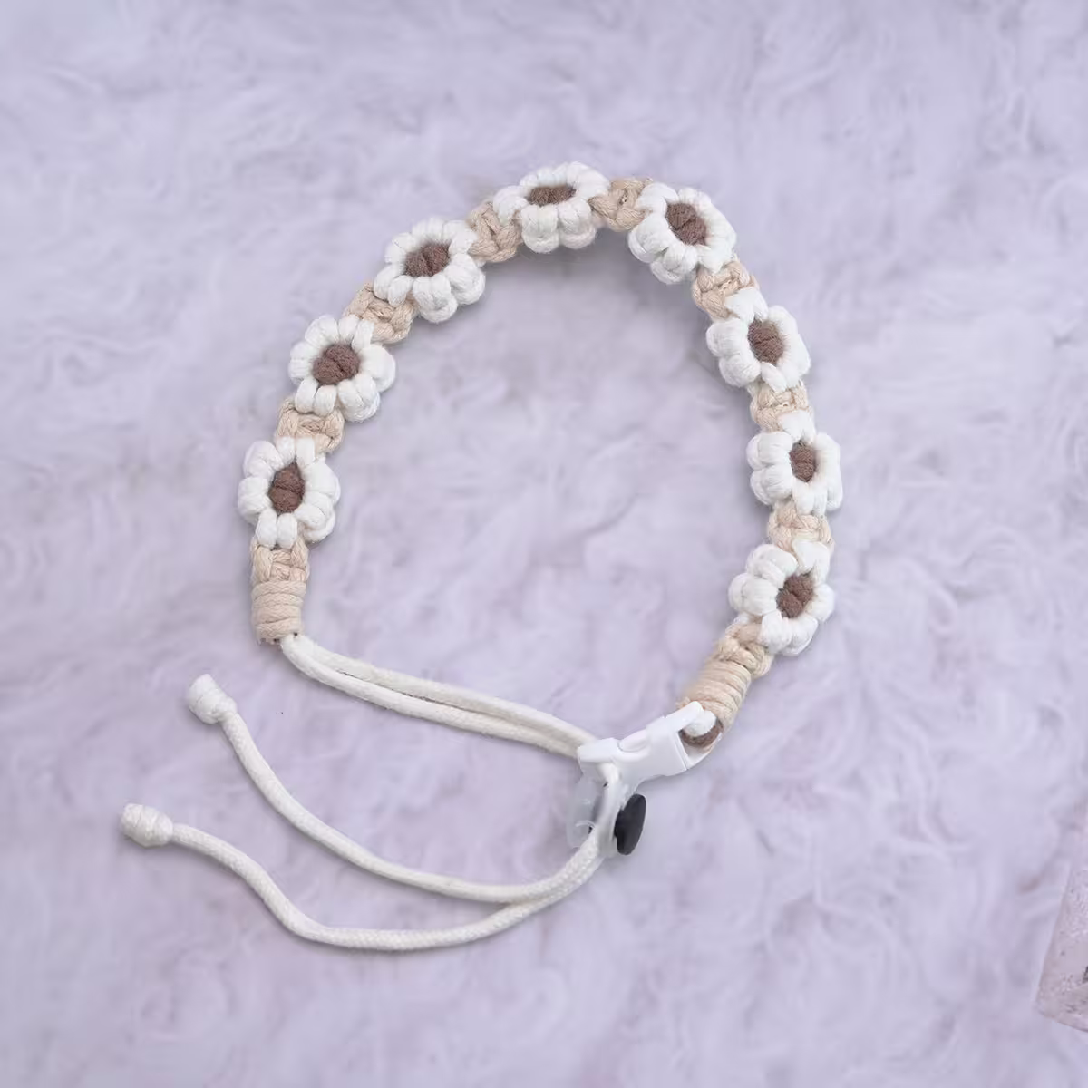 小雛菊編織×飲料杯繩×卡其-第1張