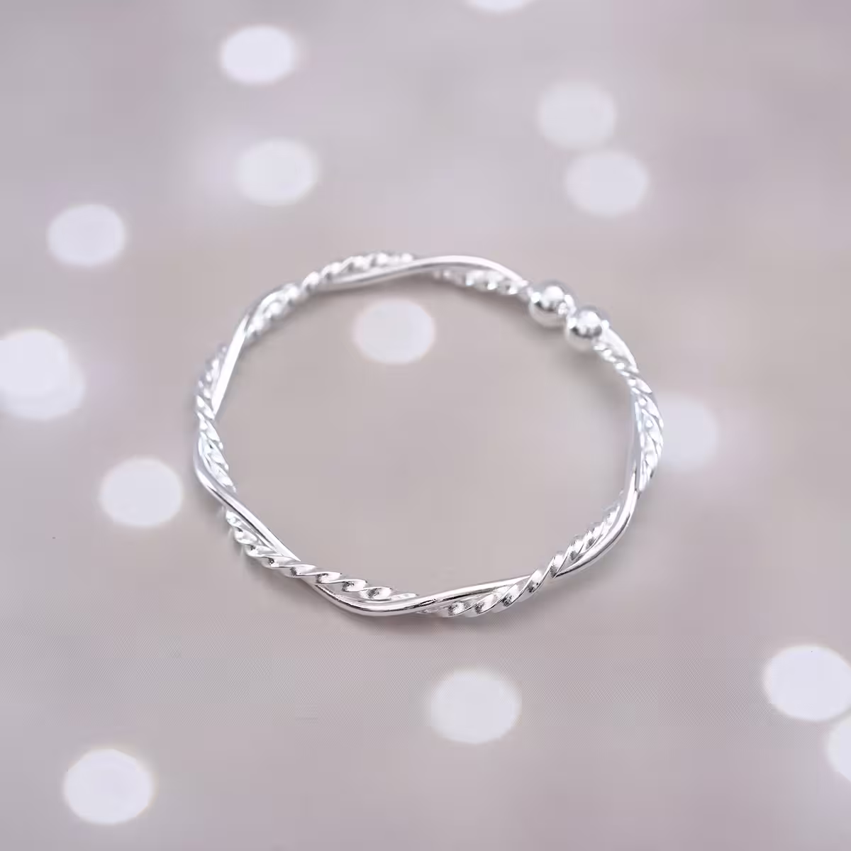 925銀飾×纏繞莫比烏斯×開口手環-第2張