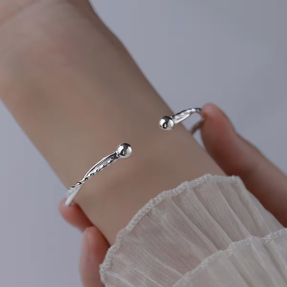 925銀飾×纏繞莫比烏斯×開口手環-第6張