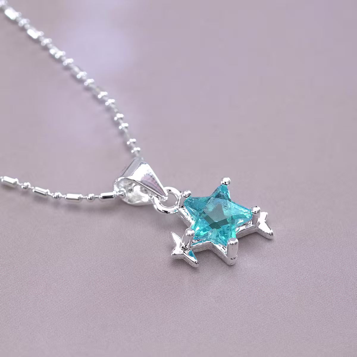 925銀飾×海藍之星×鎖骨項鍊-第3張
