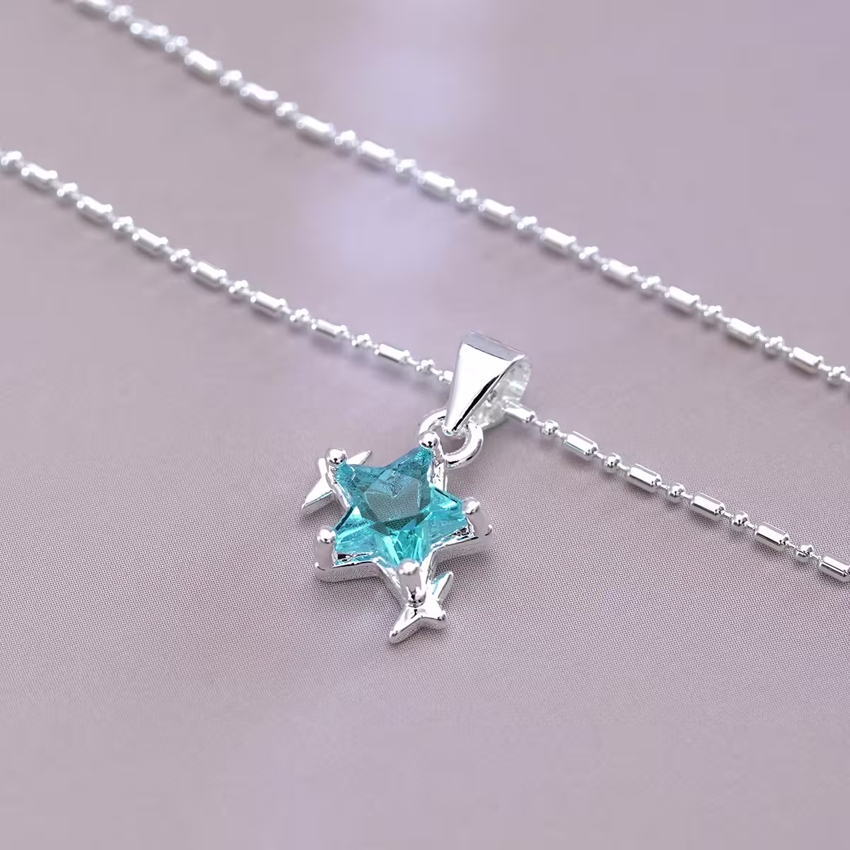 925銀飾×海藍之星×鎖骨項鍊-第4張