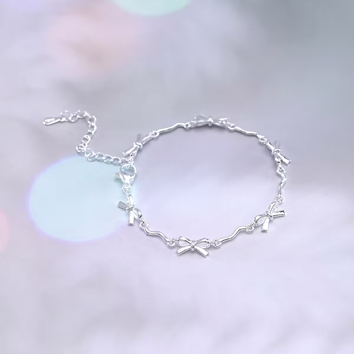 925銀飾×蝴蝶結波浪×手鍊-第1張
