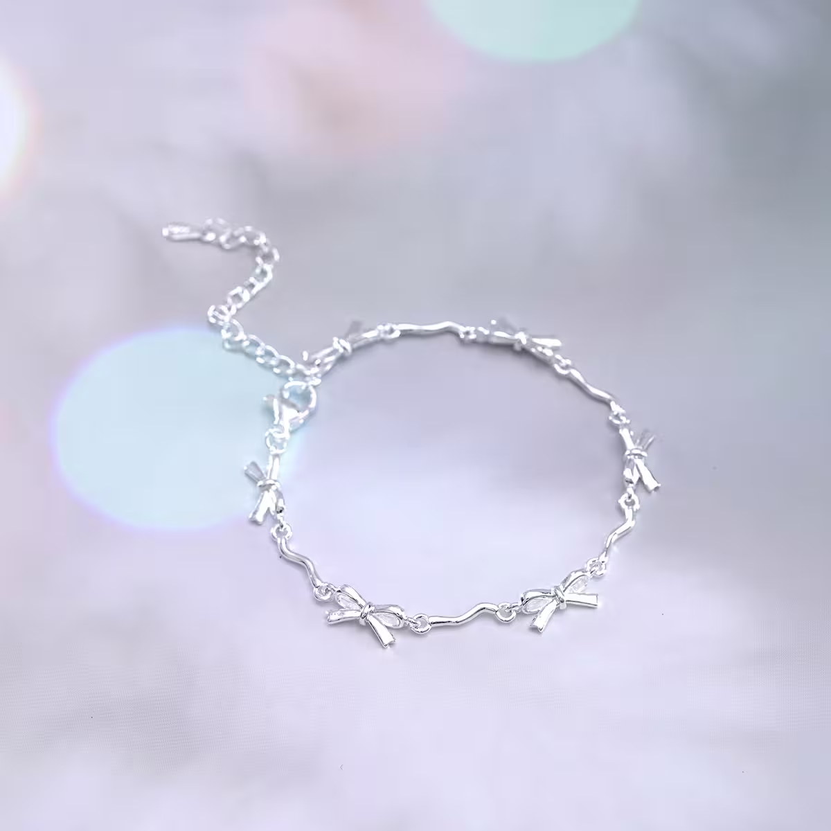 925銀飾×蝴蝶結波浪×手鍊-第2張