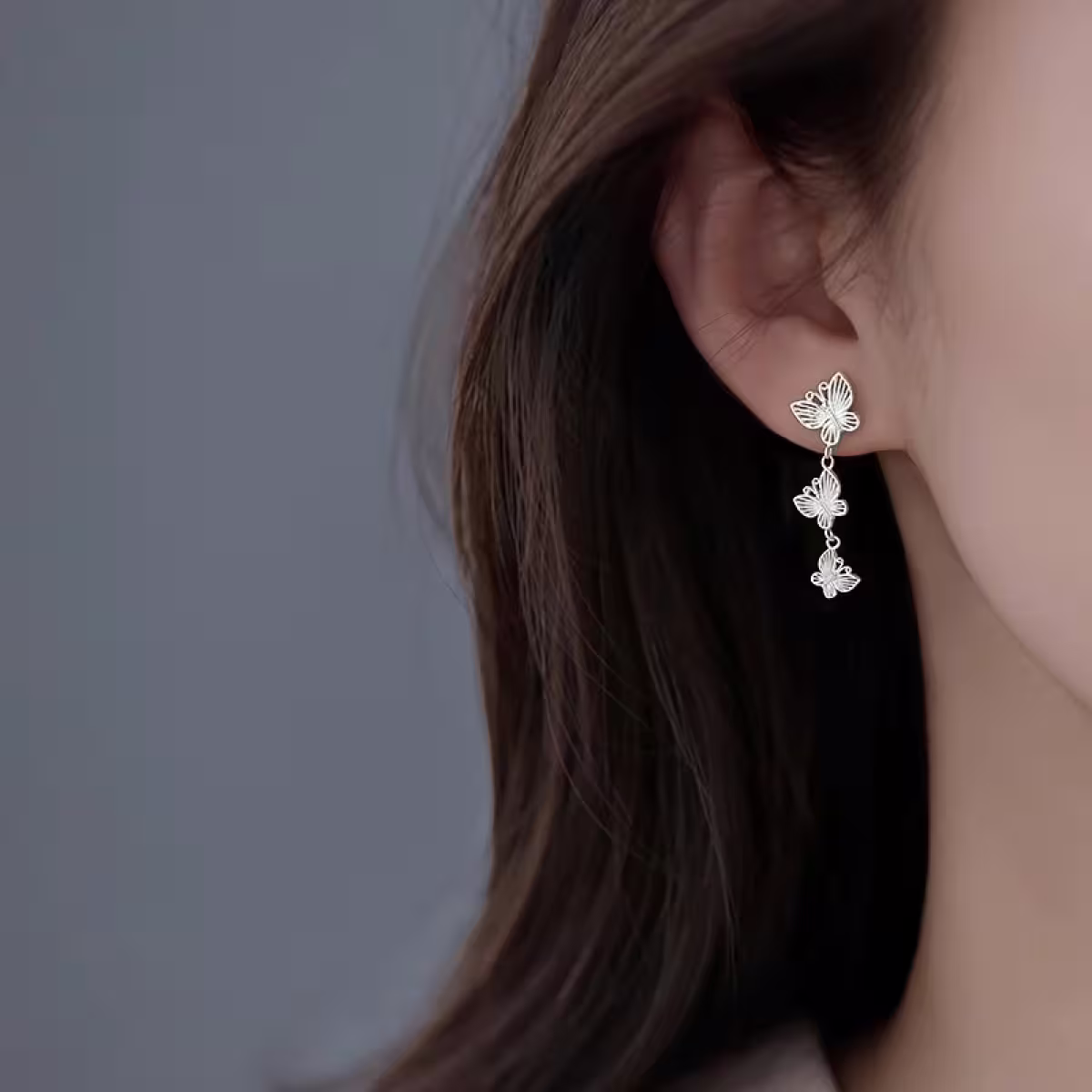 925銀針×蝴蝶群飛×耳環-第6張