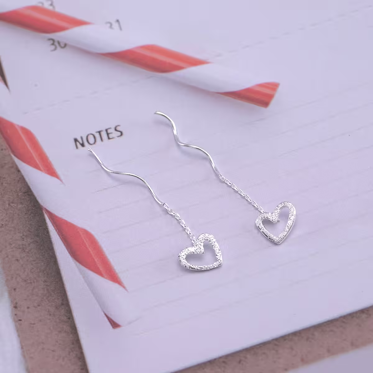 925銀針×斑瀾愛心×耳線-第1張
