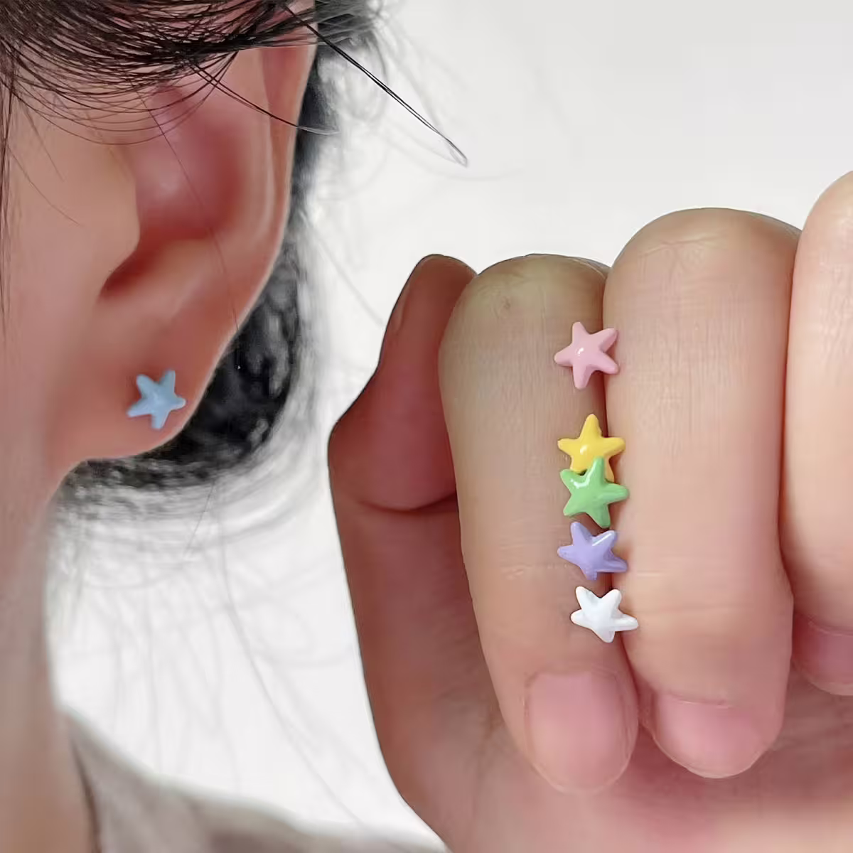 彩色小星星×三套件耳環組-第5張