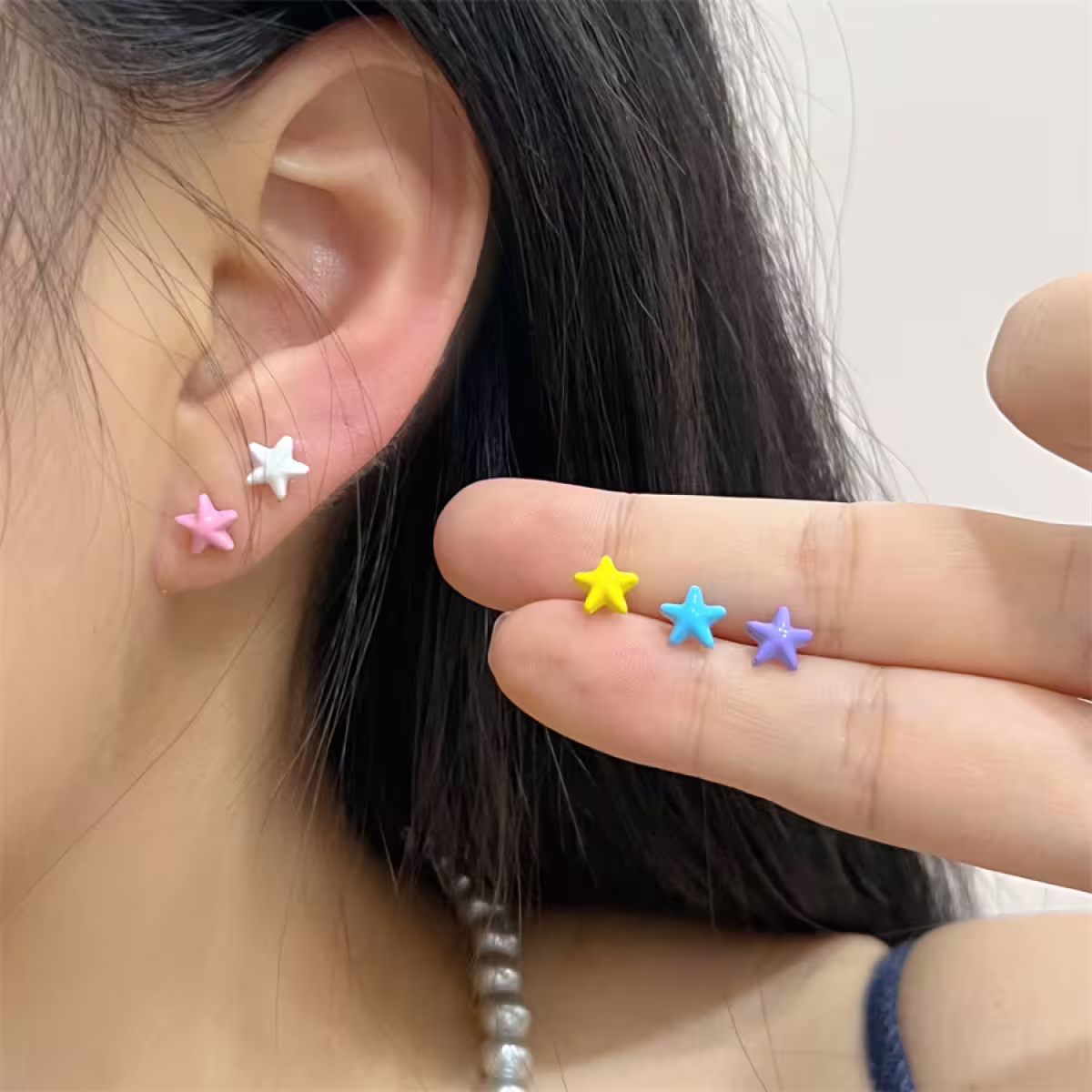 彩色小星星×三套件耳環組-第6張