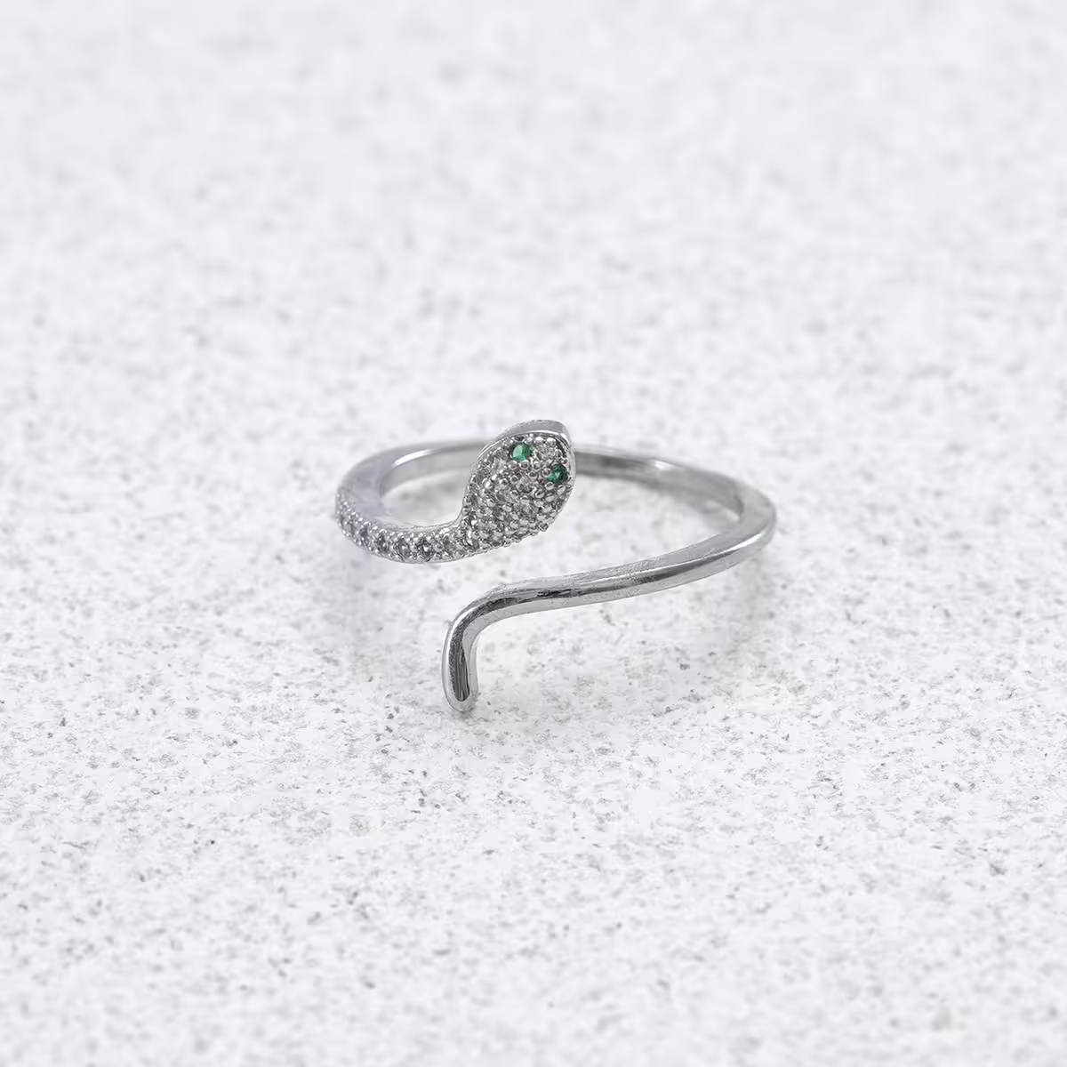 925銀飾×綠眼小蛇×開口戒指-第3張