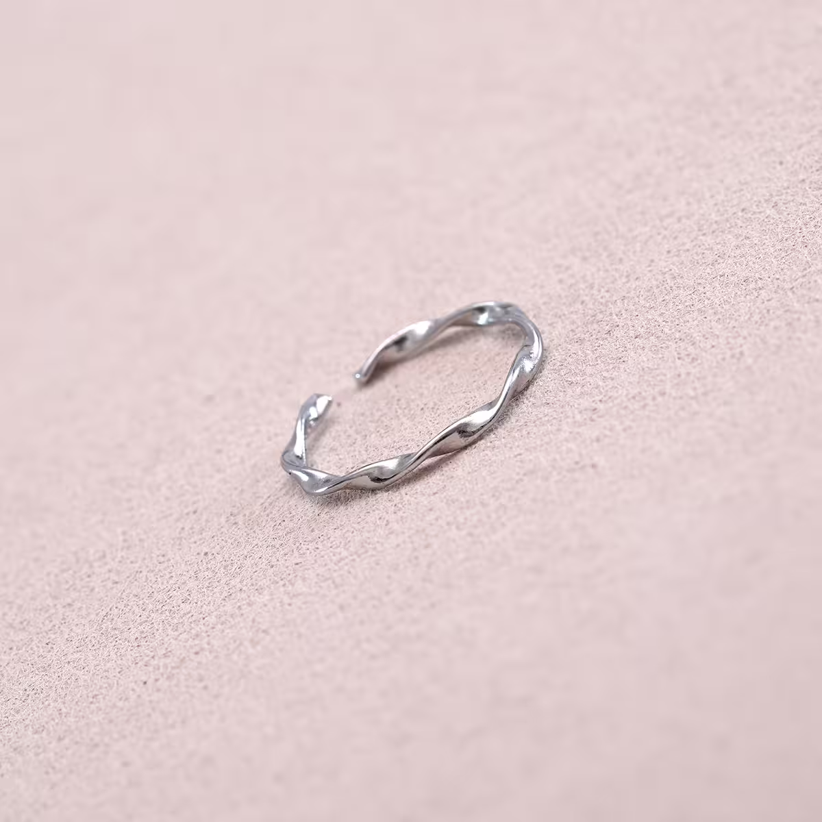925銀飾×波浪扭轉×開口戒指-第2張