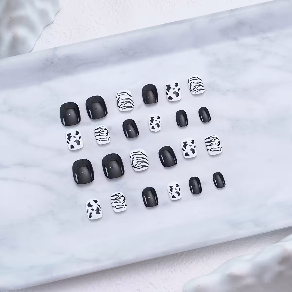經典動物皮紋亮面×穿戴式手指甲片×二十四入-第2張
