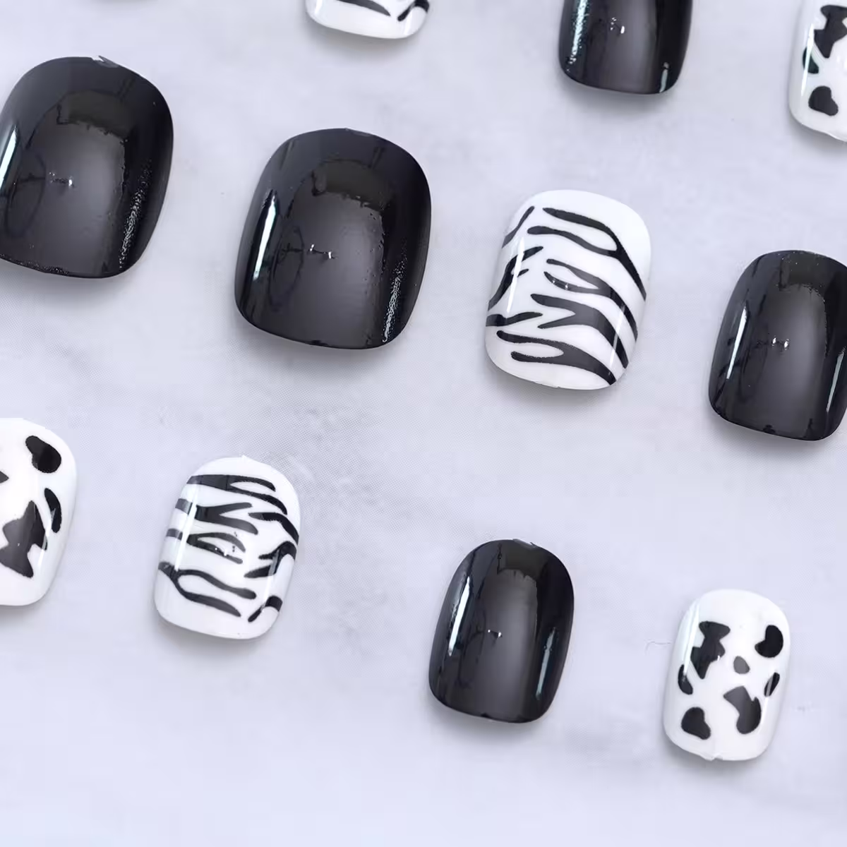 經典動物皮紋亮面×穿戴式手指甲片×二十四入-第5張