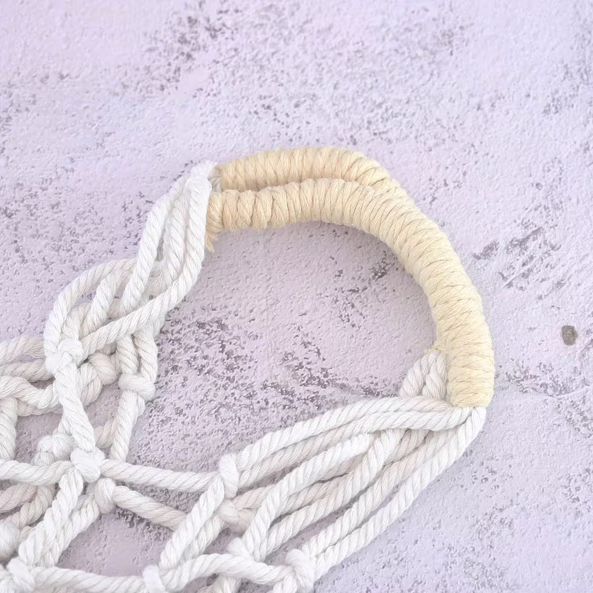 撞色鏤空網編×飲料水瓶提袋×黃白-第3張