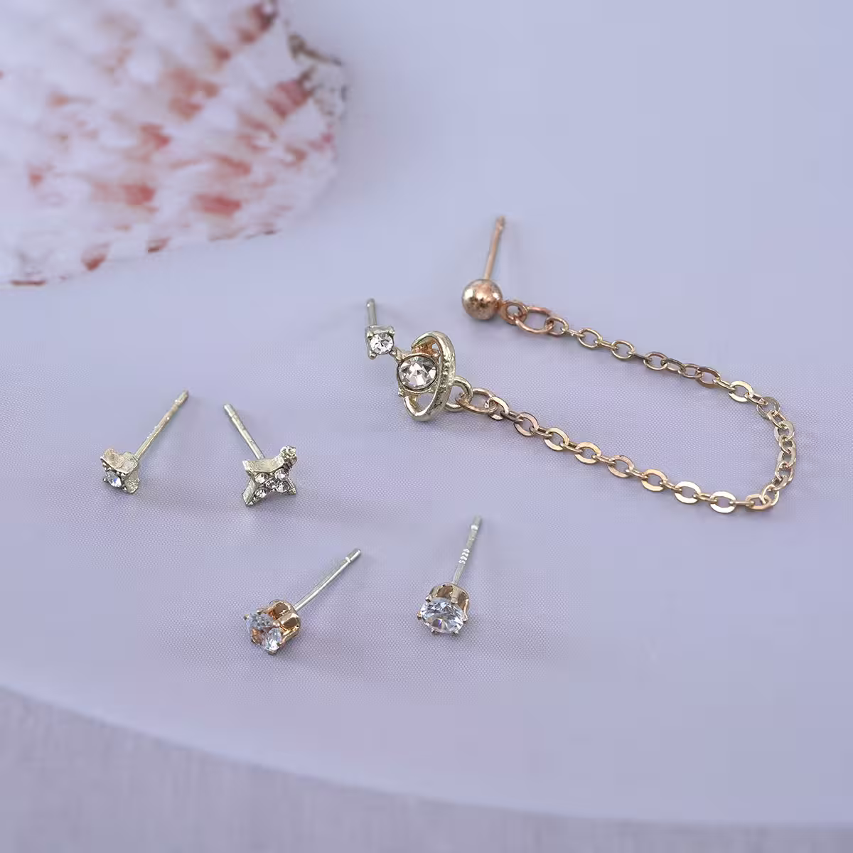 閃耀星球×相連五套件耳環組-第1張