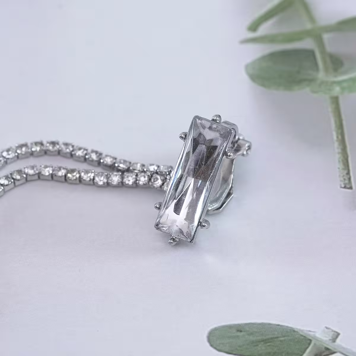 巴洛克水晶流蘇×單邊三角耳骨夾-第4張