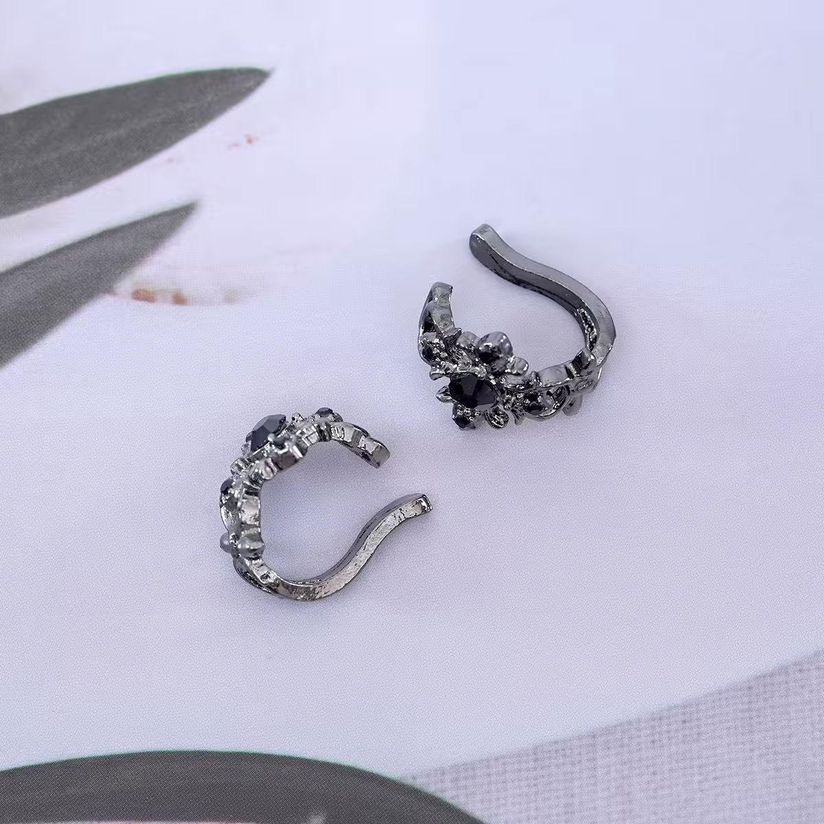 復古黑槍十字花×U型耳骨夾-第4張