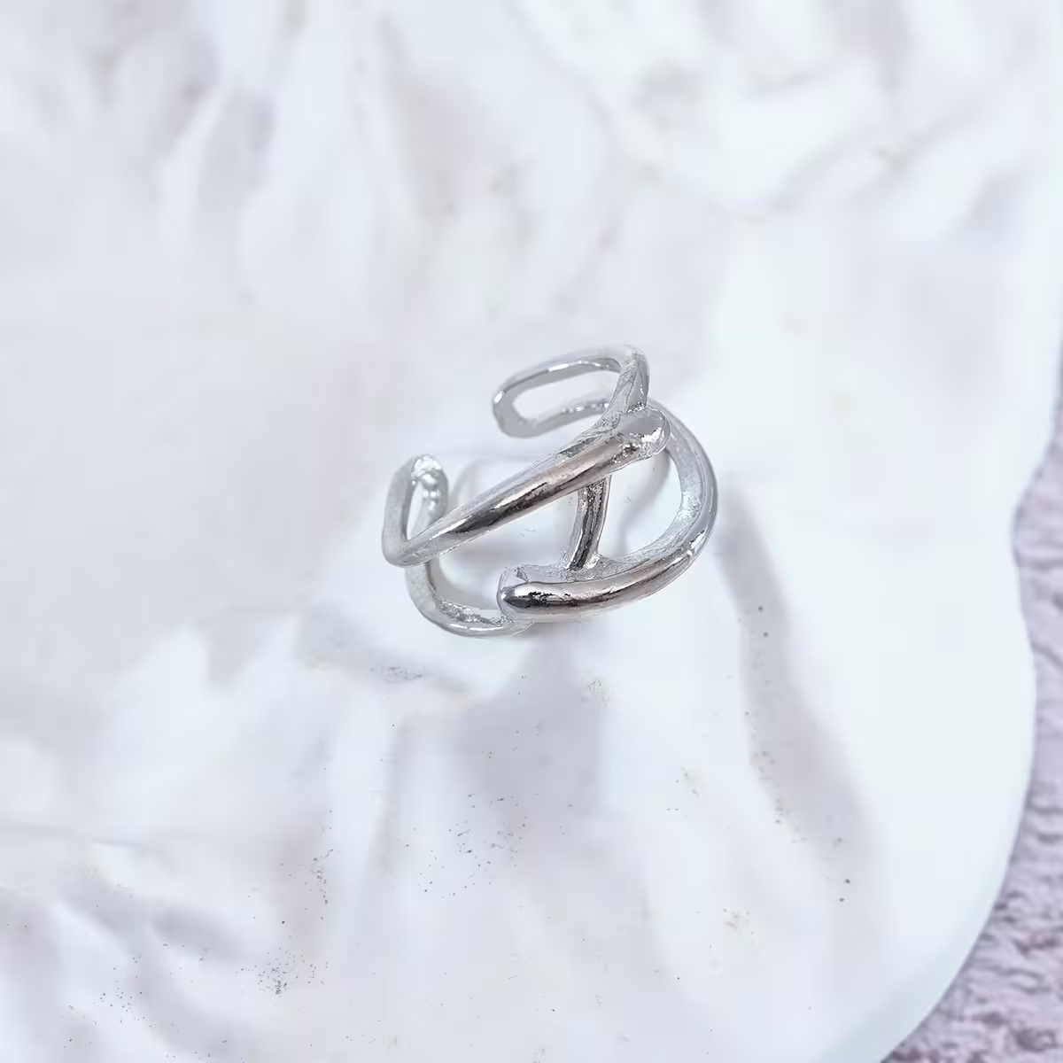 黑方框幾何線條×三套件戒指組-第2張