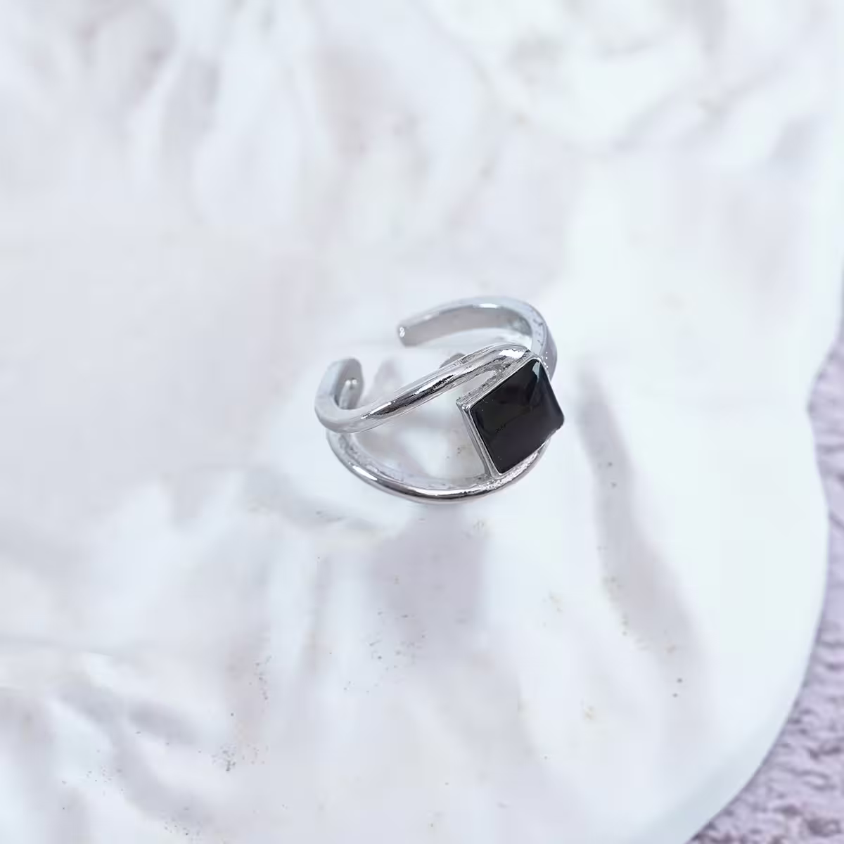 黑方框幾何線條×三套件戒指組-第3張