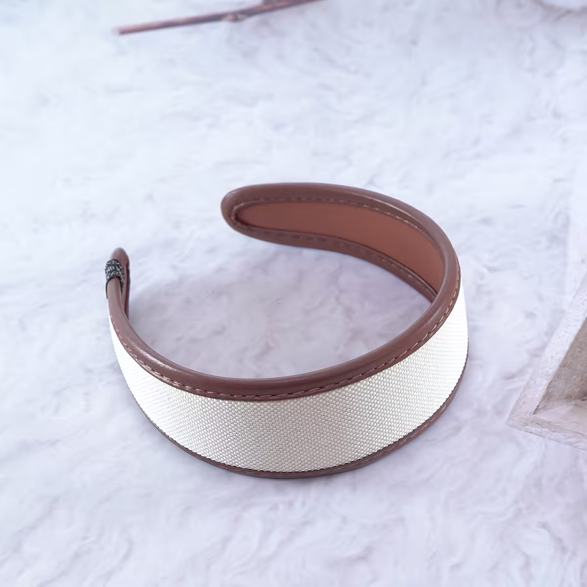 皮質包邊千鳥紋×髮箍造型×共二色-第3張