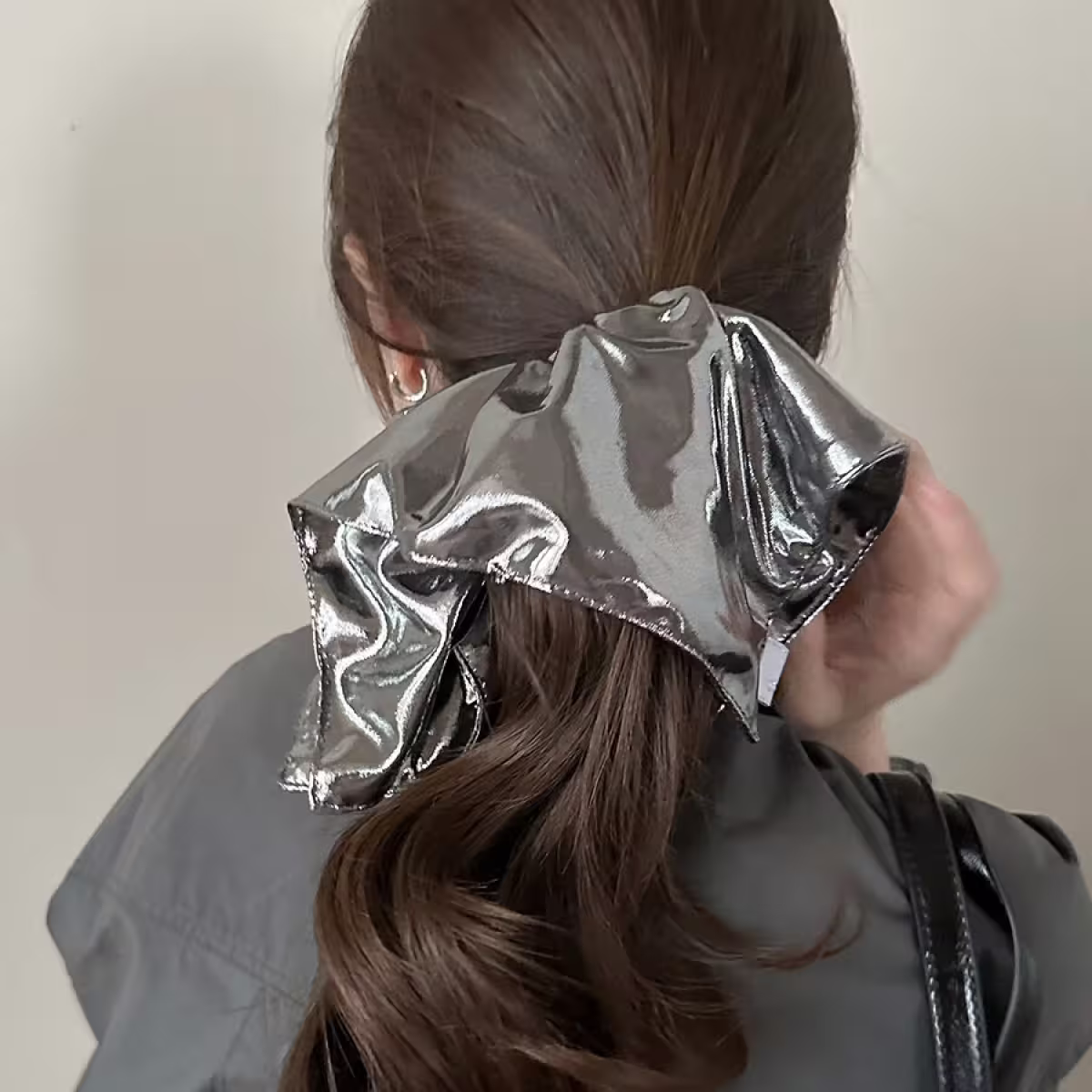 科技液態金屬感×大腸圈髮束×共三色-第6張