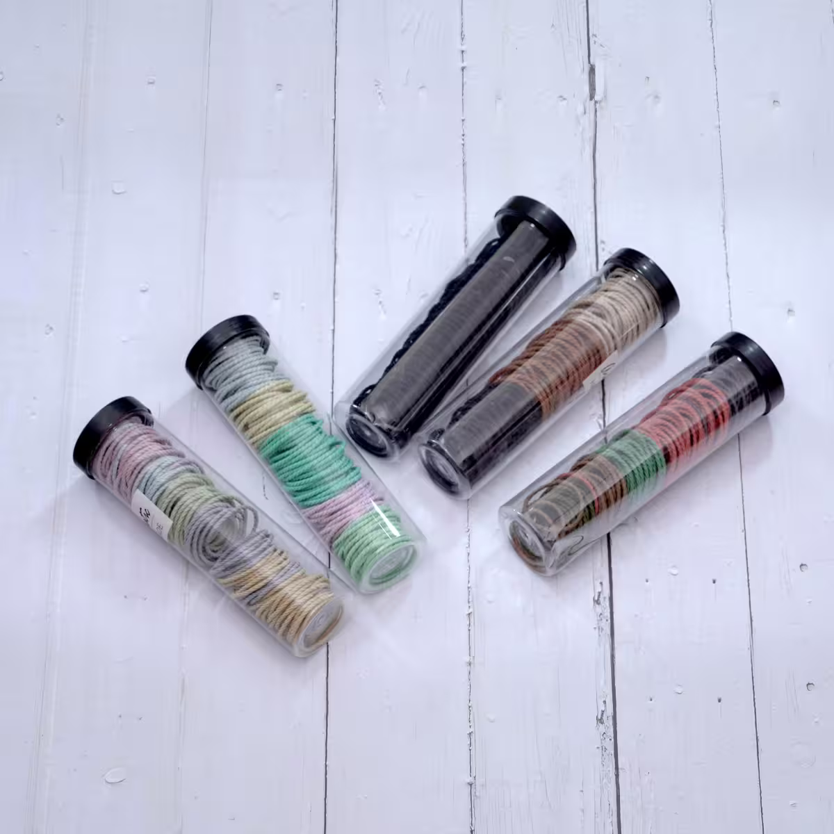 罐裝高彈力螺旋髮繩×100入髮束組×共五色-第1張