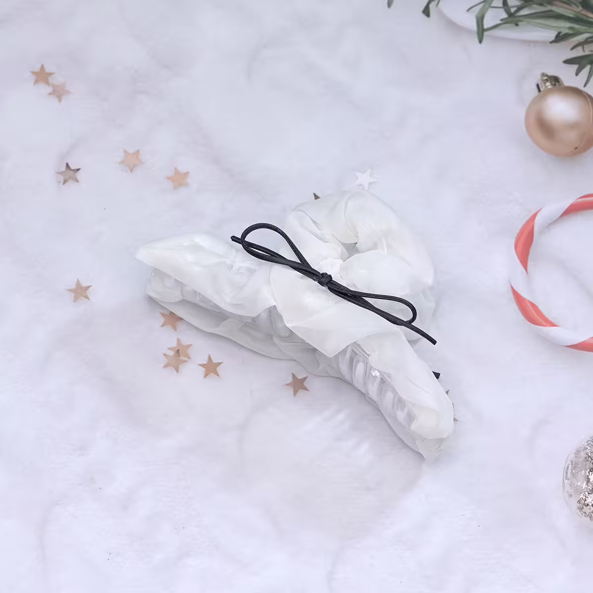 薄紗絲帶蝴蝶結×鯊魚夾×共三色-第4張