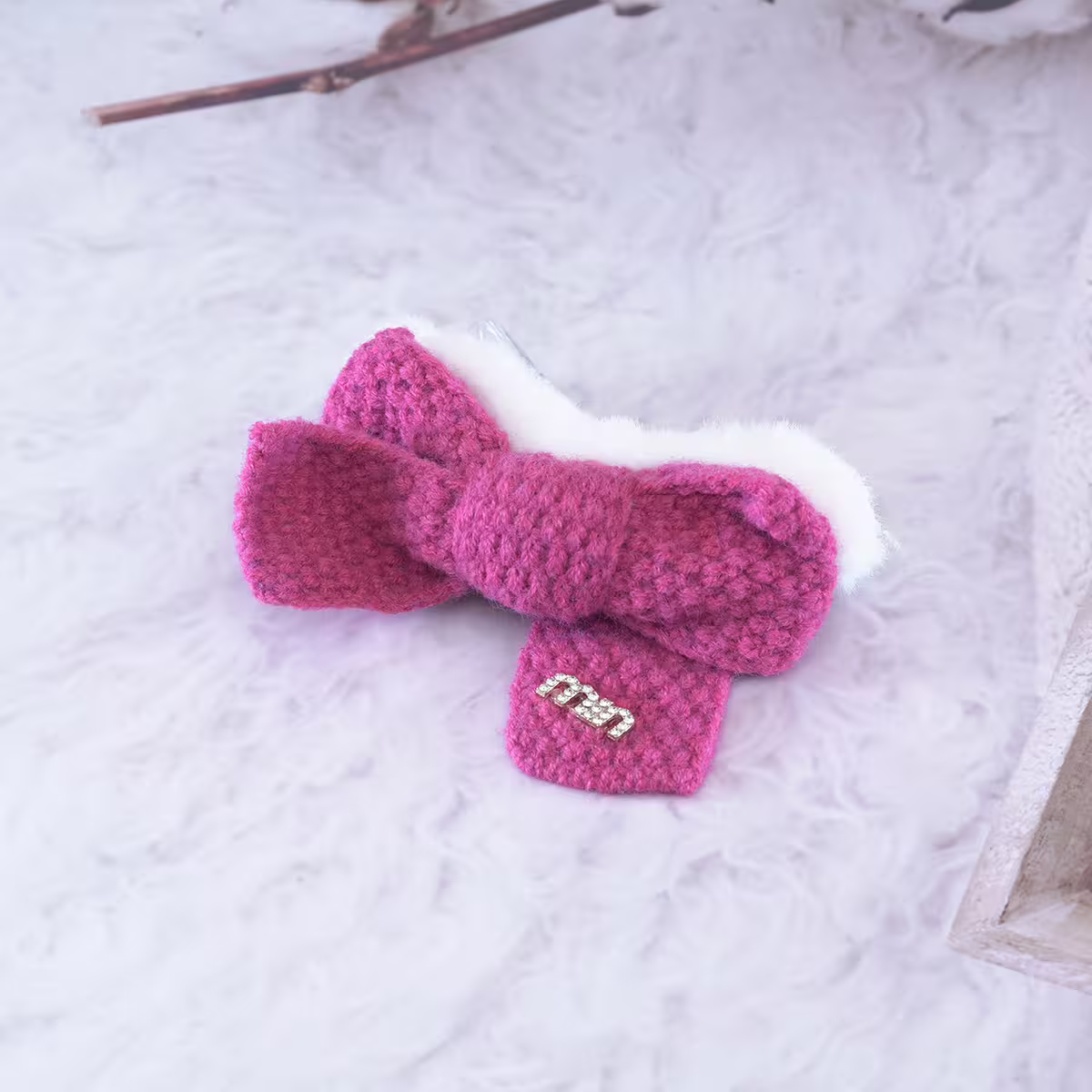 毛線蝴蝶結×鴨嘴夾×共三色-第3張