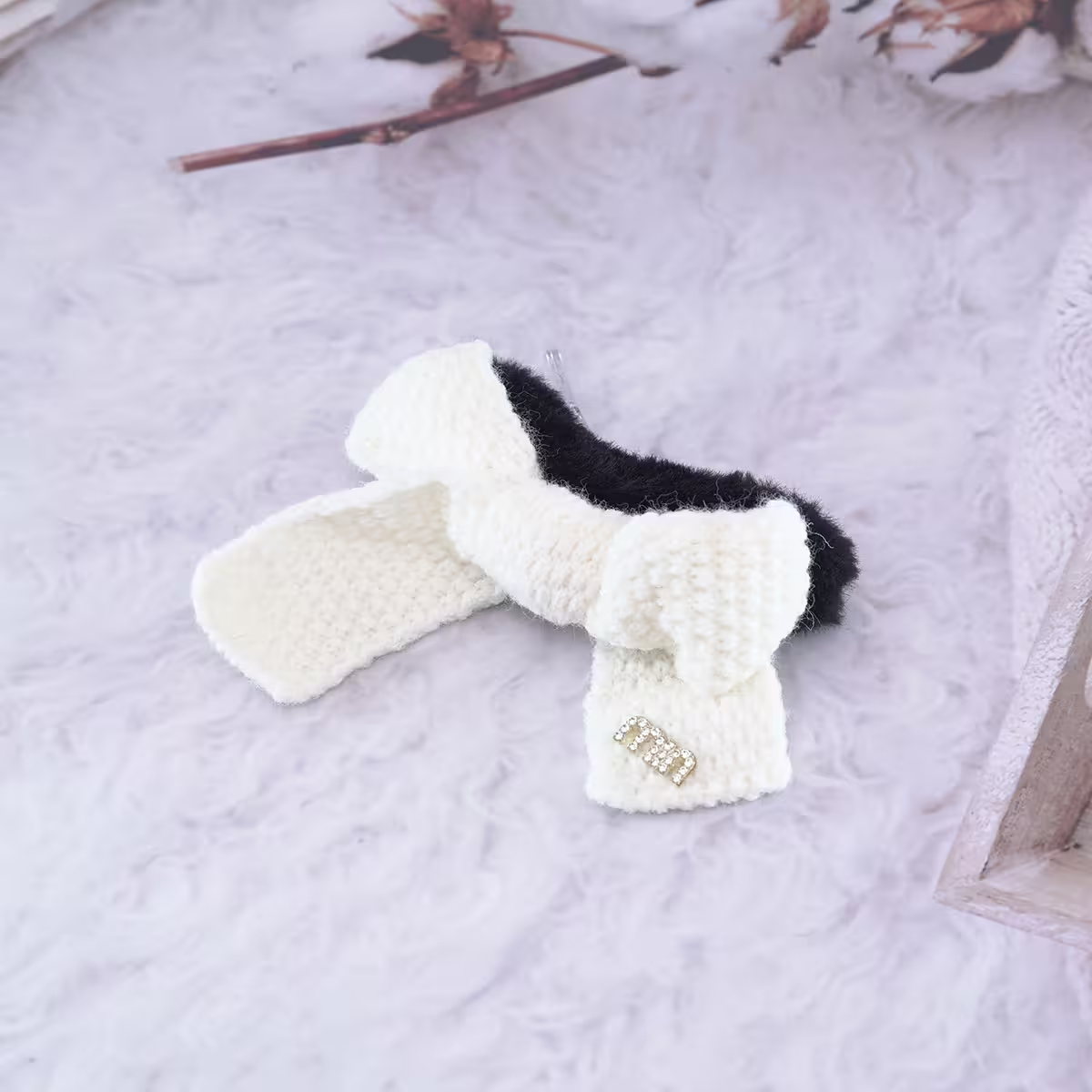 毛線蝴蝶結×鴨嘴夾×共三色-第4張