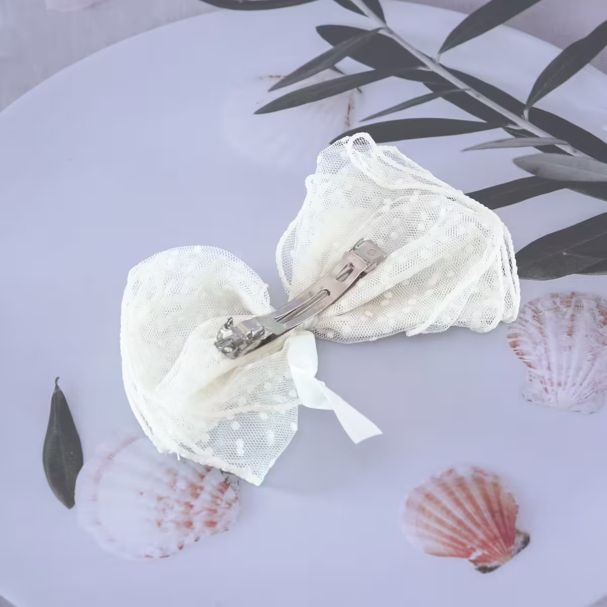 點點蕾絲薄紗蝴蝶結×蝴蝶髮夾×共二色-第5張