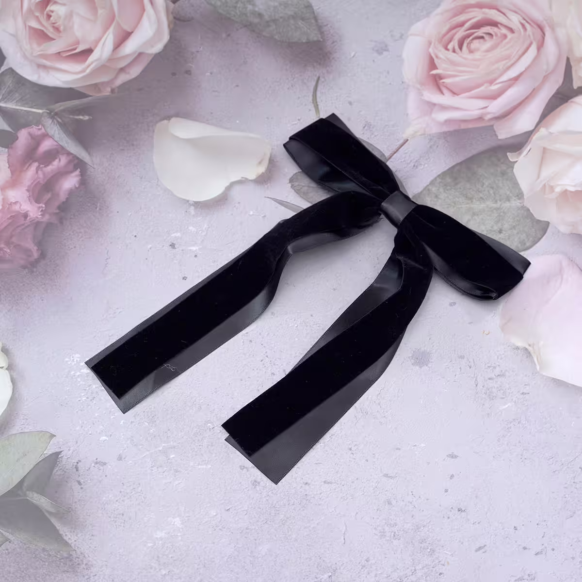 雙層飄帶長尾蝴蝶結×蝴蝶髮夾×共二色-第2張