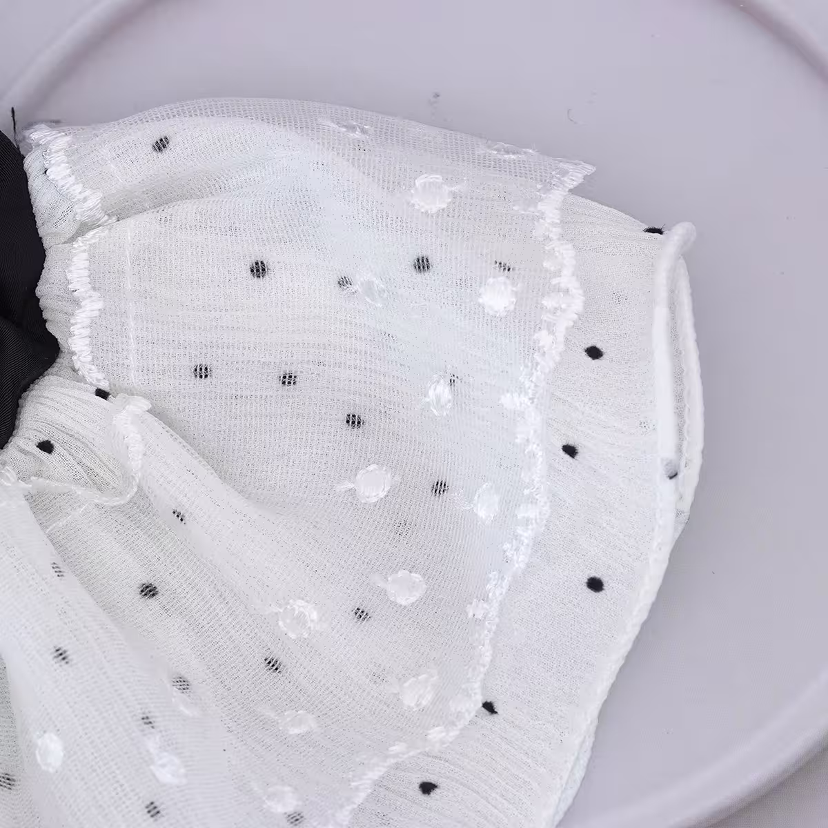 白紗點點蕾絲裙擺×大腸髮束-第3張