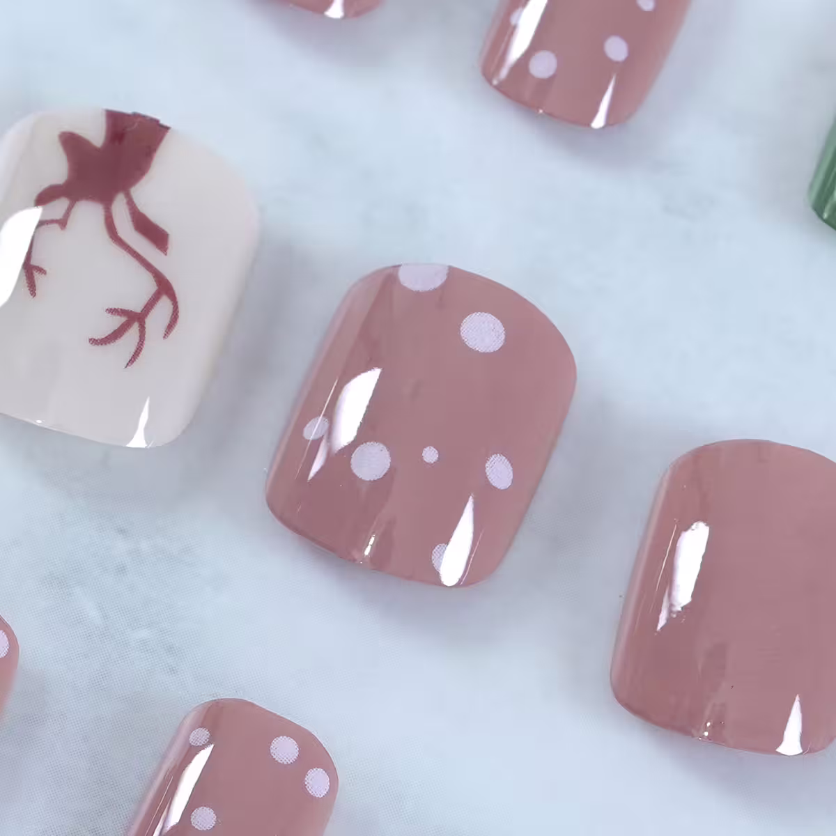 紅綠聖誕小鹿亮面×穿戴式手指甲片×二十四入-第3張