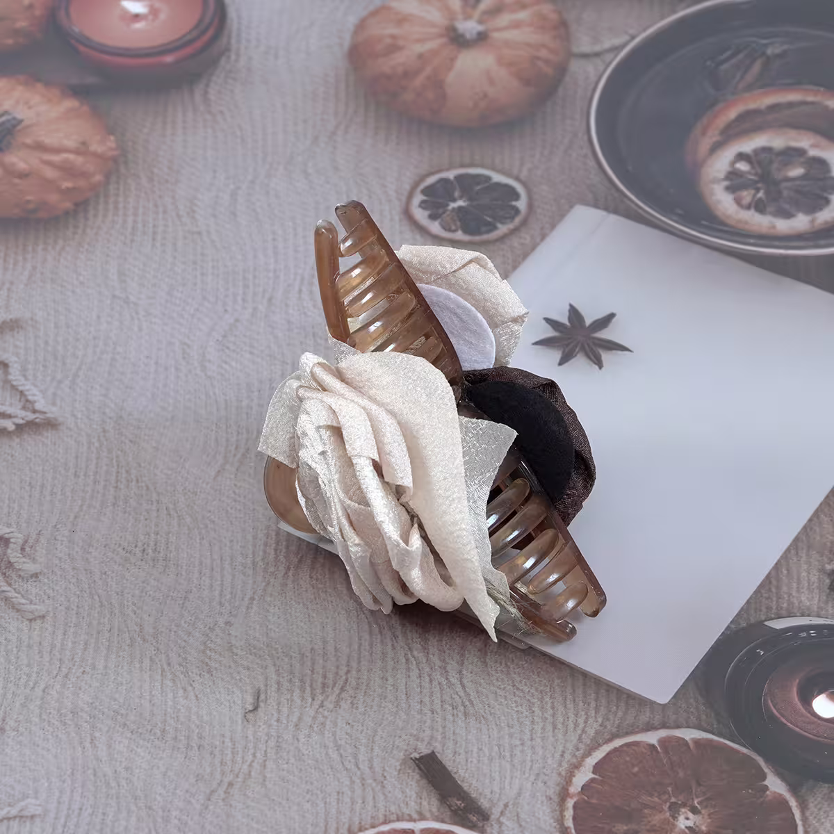 棕咖玫瑰與薔薇×鯊魚夾-第4張