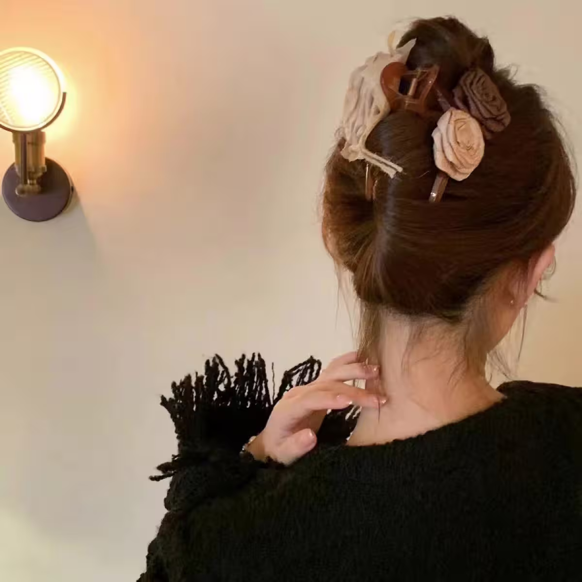 棕咖玫瑰與薔薇×鯊魚夾-第5張