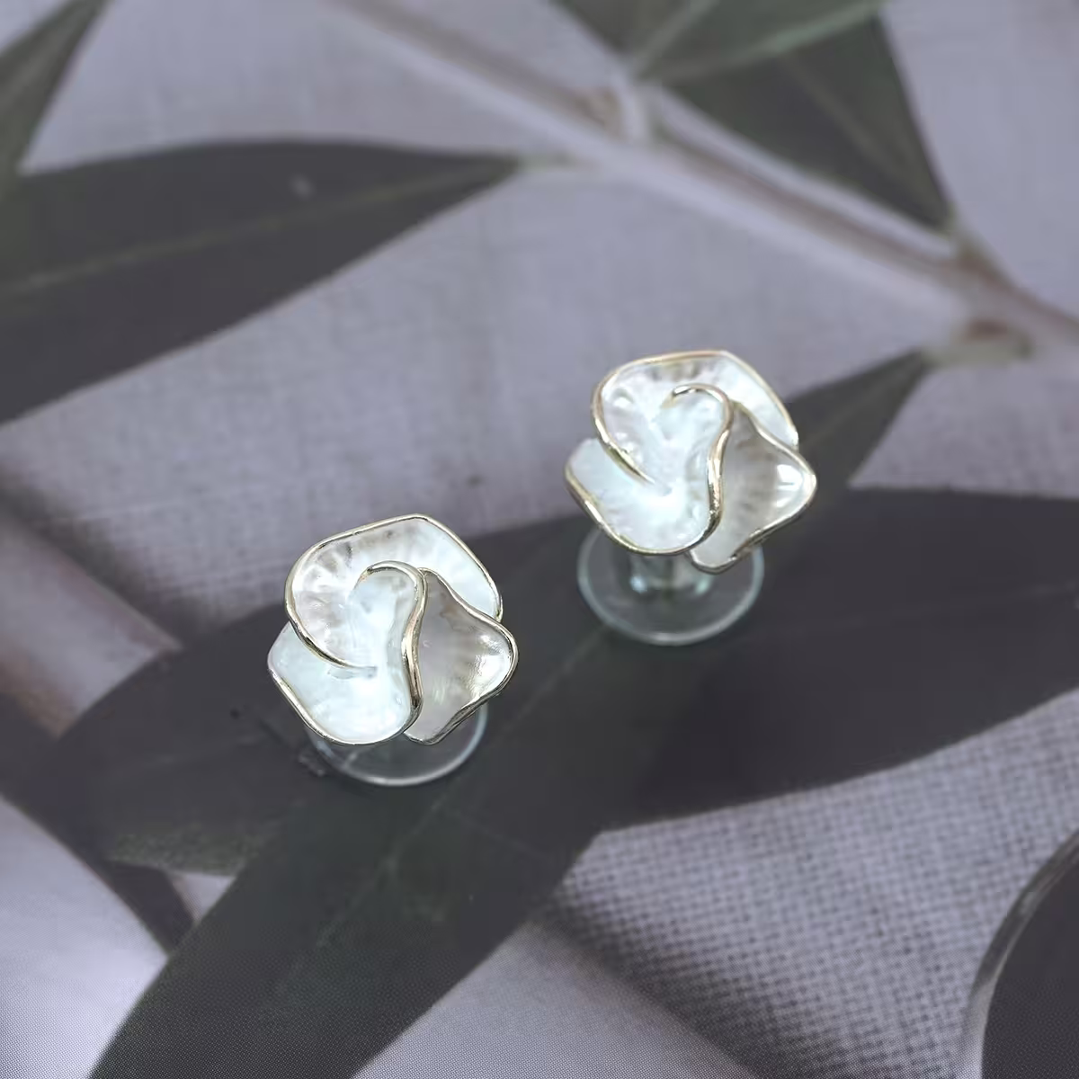 純白山茶花×吊墜耳環-第1張