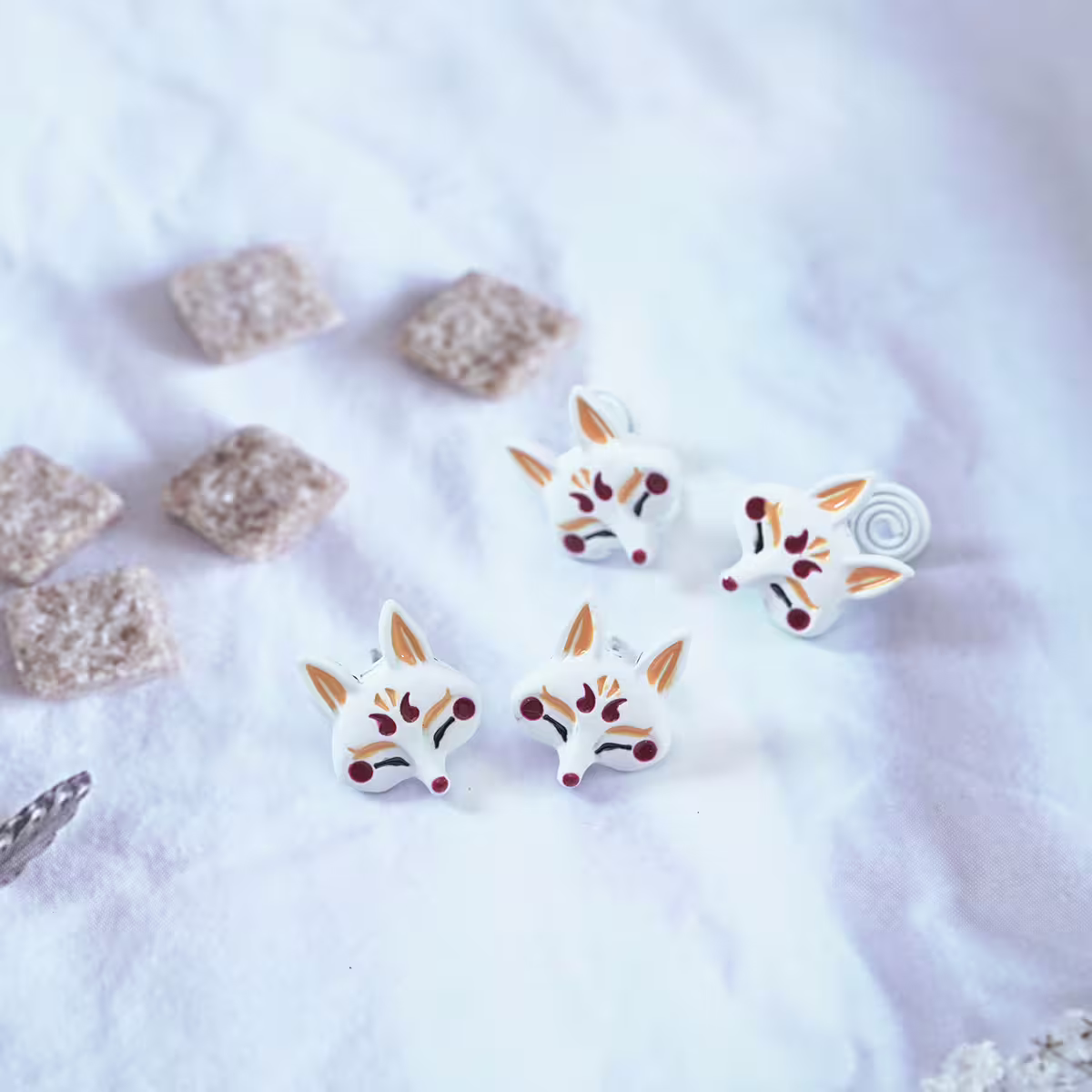 白色火狐狸×吊墜耳環-第5張