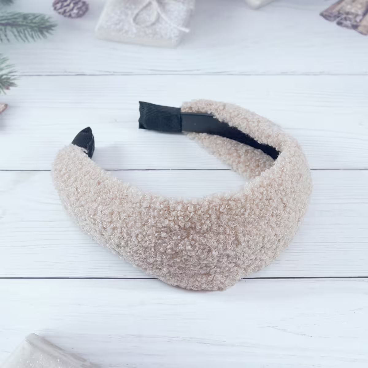 寬版柔軟毛絨絨×髮箍×共二色-第4張