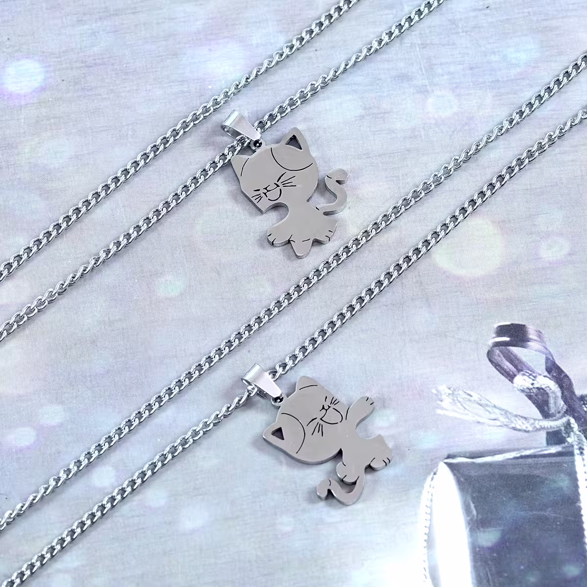 316鋼飾×貓咪抱抱×閨蜜情侶項鍊組-第5張