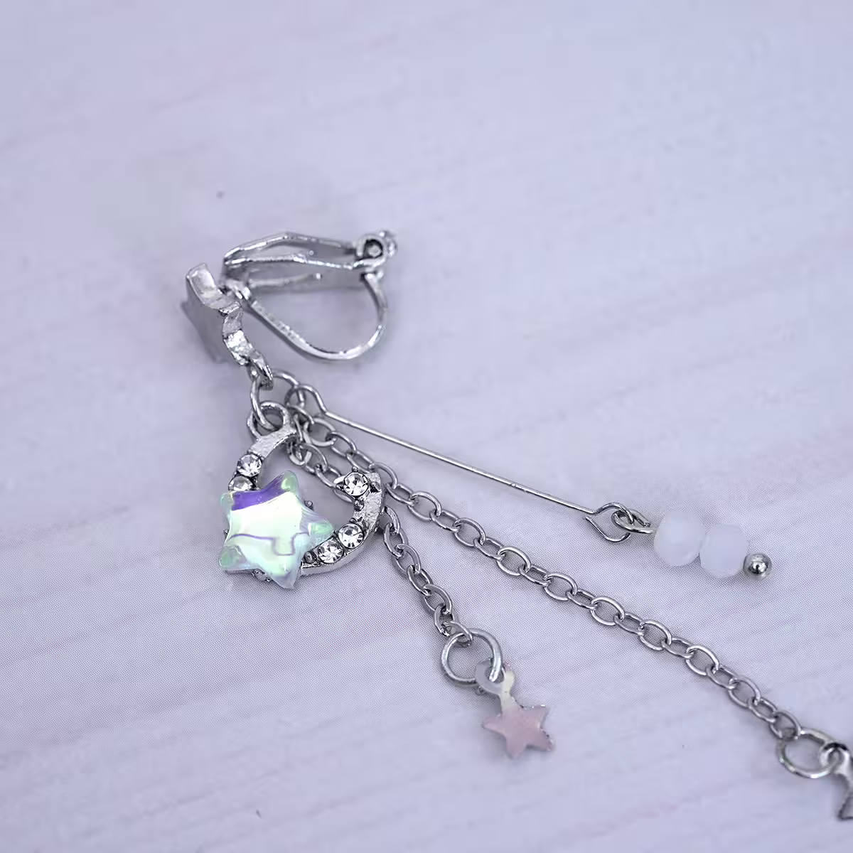 流星趕月×耳骨三角耳夾-第5張